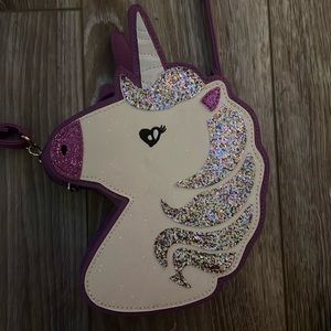 Children’s unicorn purse, purple, white, glitter, adjustable, new, Target